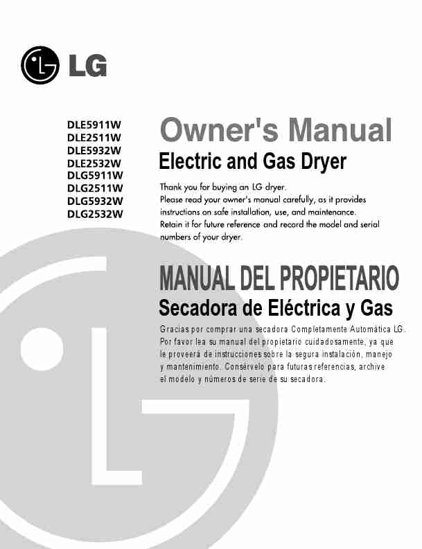 LG Electronics Clothes Dryer D2511W-page_pdf